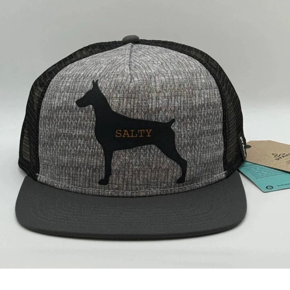 Prana Journeyman Salty Dog Trucker Hat Unisex Black/Gray Snapback NWT